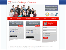 Tablet Screenshot of myonlinebankruptcyclass.com